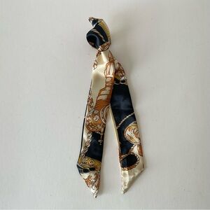 Women Satin Twilly Scarf Wrap Tied Bag Handle Neck Hair Long Ribbon